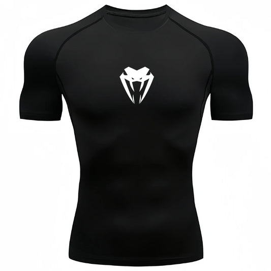 Running T-Shirt Men's Short Sleeve Compression Shirt Gym Sports Top Training Quick Dry Breathable Bodybuilding Fitness Top Tees