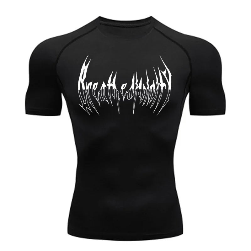 Camiseta deportiva de secado rápido, capa base para correr, entrenamiento en el gimnasio, mono elástico transpirable que absorbe el sudor para hombres