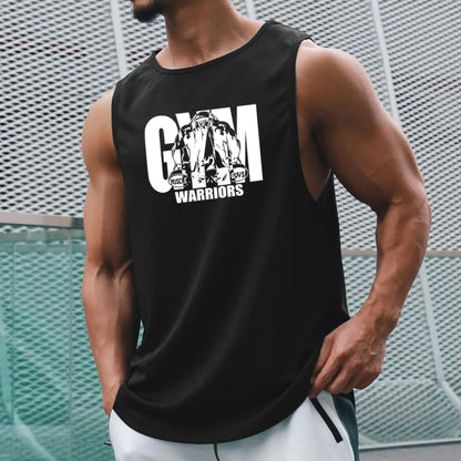 Camiseta sin mangas de malla de verano de secado rápido para gimnasio y fitness para hombre, informal, que absorbe la humedad, para culturismo, para entrenamiento muscular