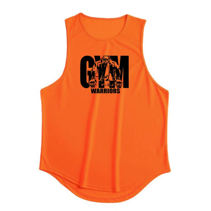 Camiseta sin mangas de malla de verano de secado rápido para gimnasio y fitness para hombre, informal, que absorbe la humedad, para culturismo, para entrenamiento muscular